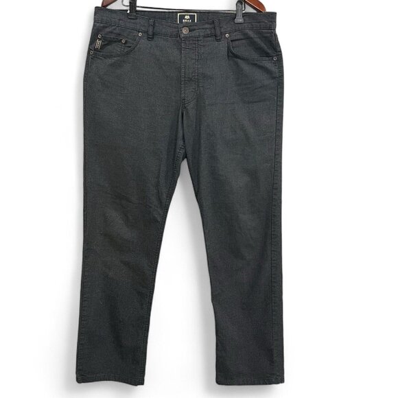 Brax Pants Mens Cooper Fancy 38x32* Black Straight Leg Casual Light Pants - Picture 1 of 15